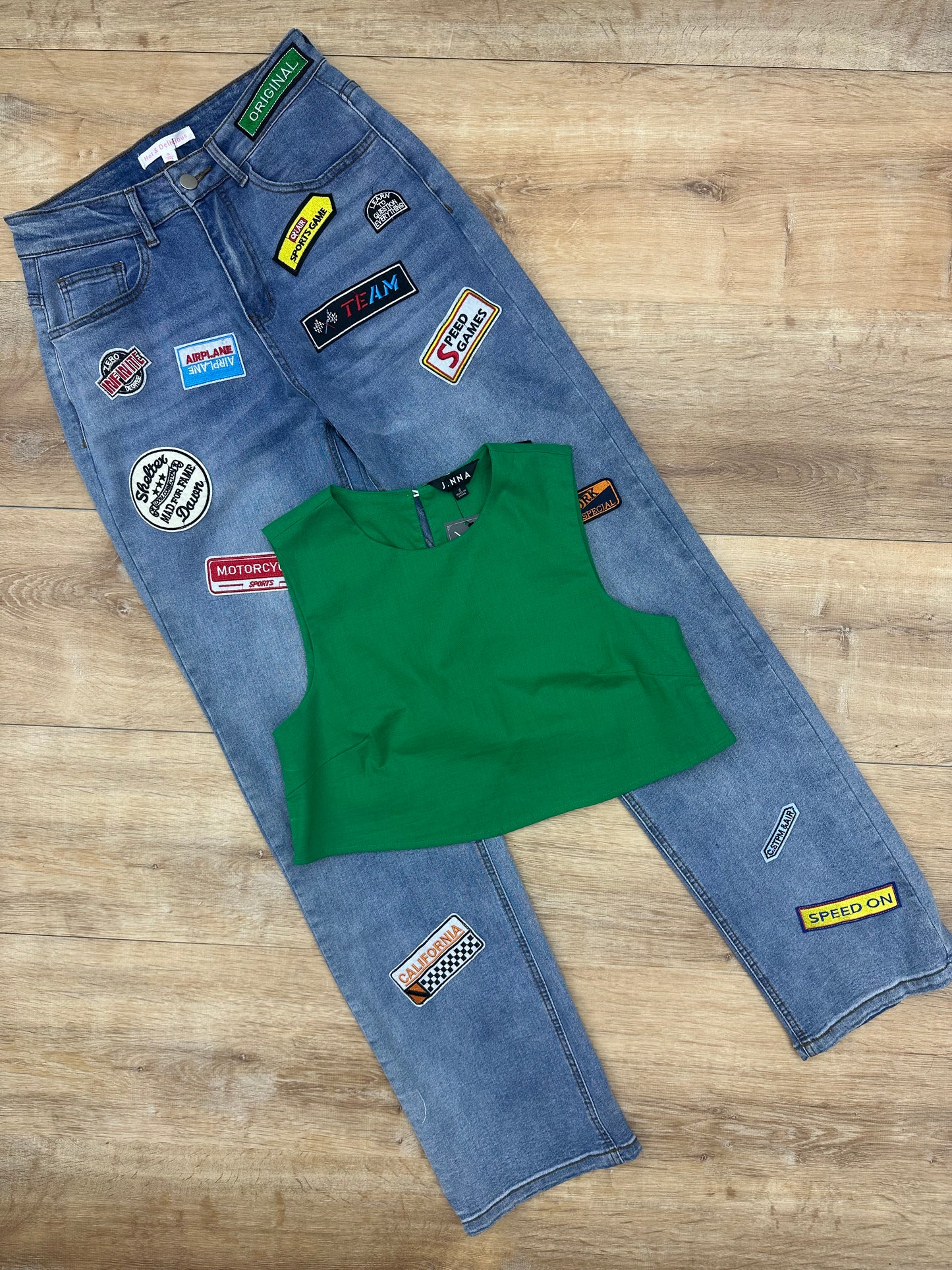 Blusa en hilo color verde