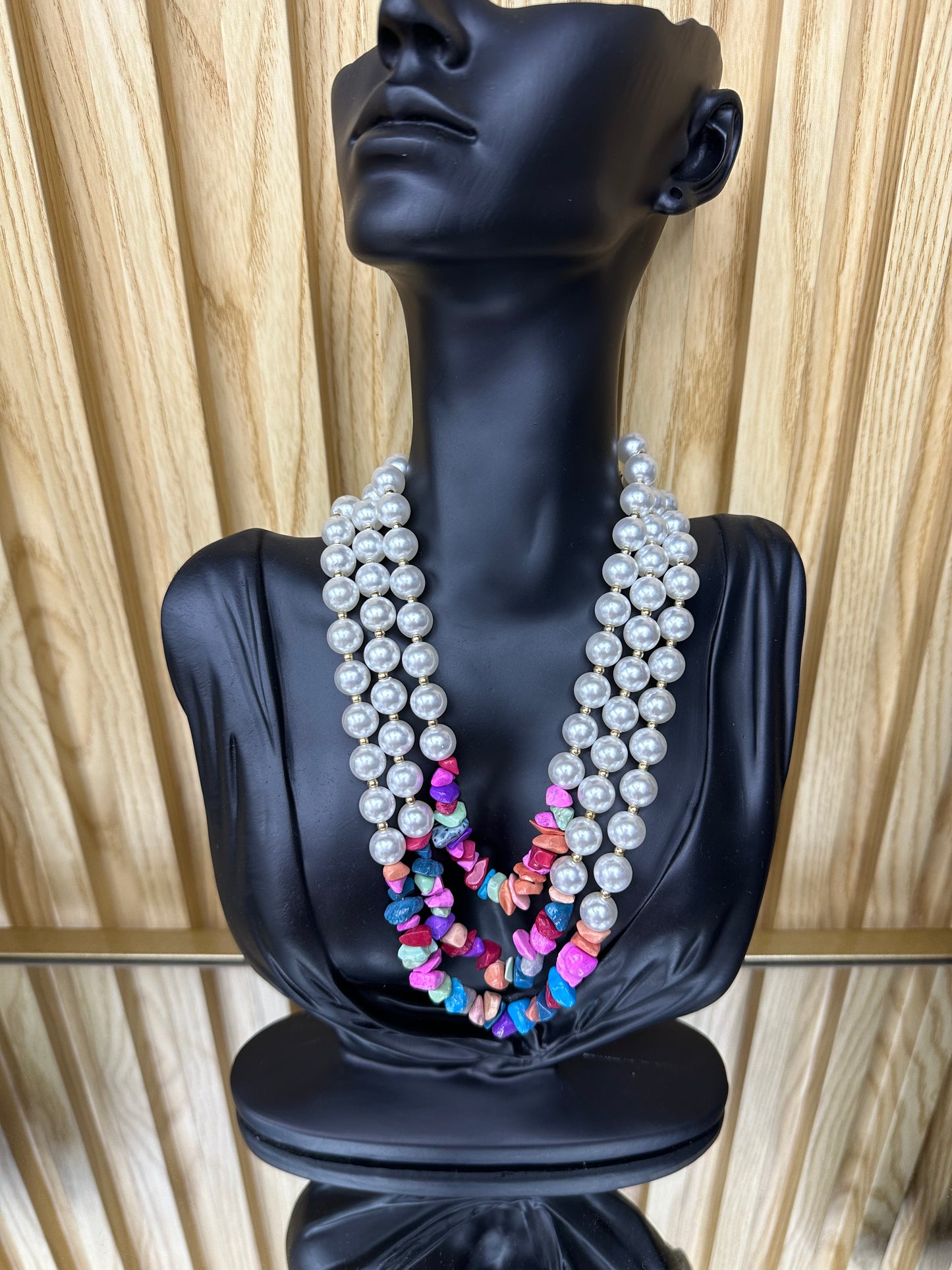 Trio de collares multicolor