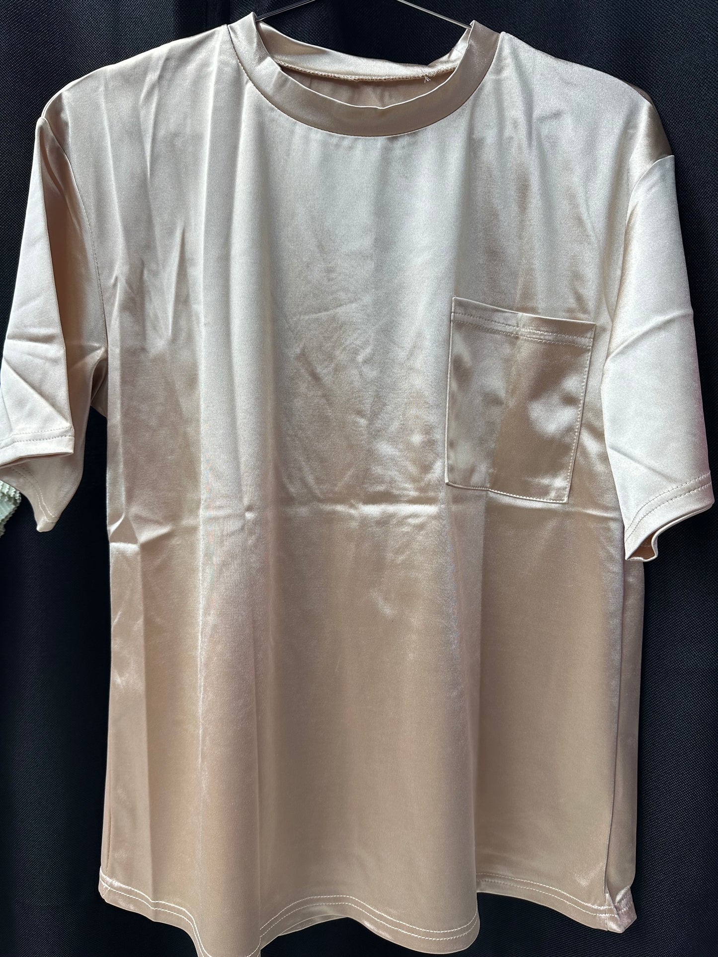 Gold satin blouse