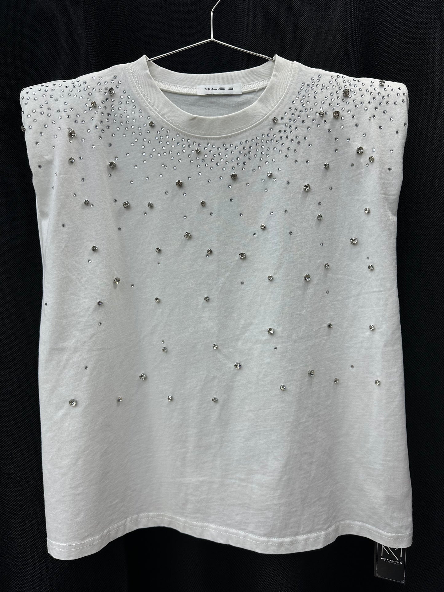 Glitter blouse white
