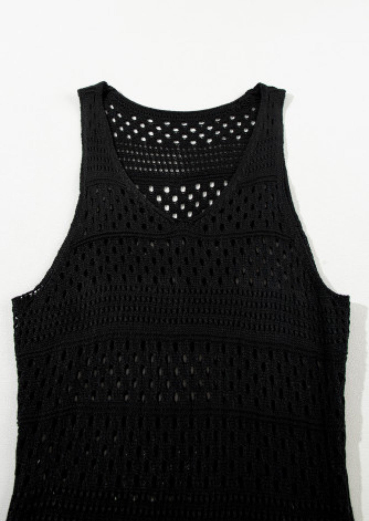 Traje crotchet corto negro