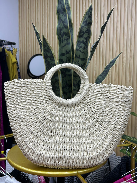 Beige boho bag