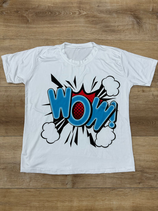 Tshirt blanca overzide WoW