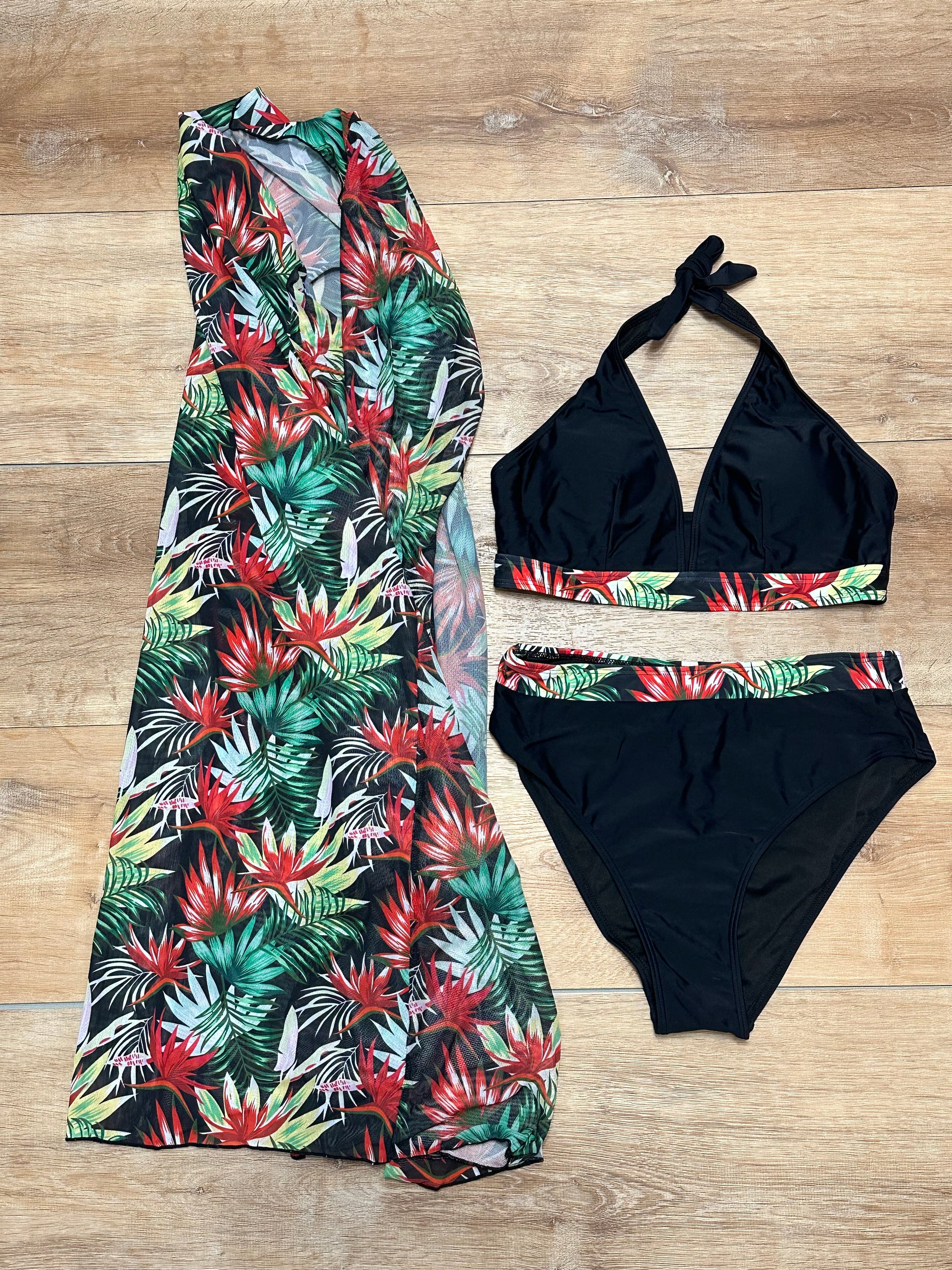 Ropa Interior Trajes De Baño De Dos Piezas Negro Traje De Baño