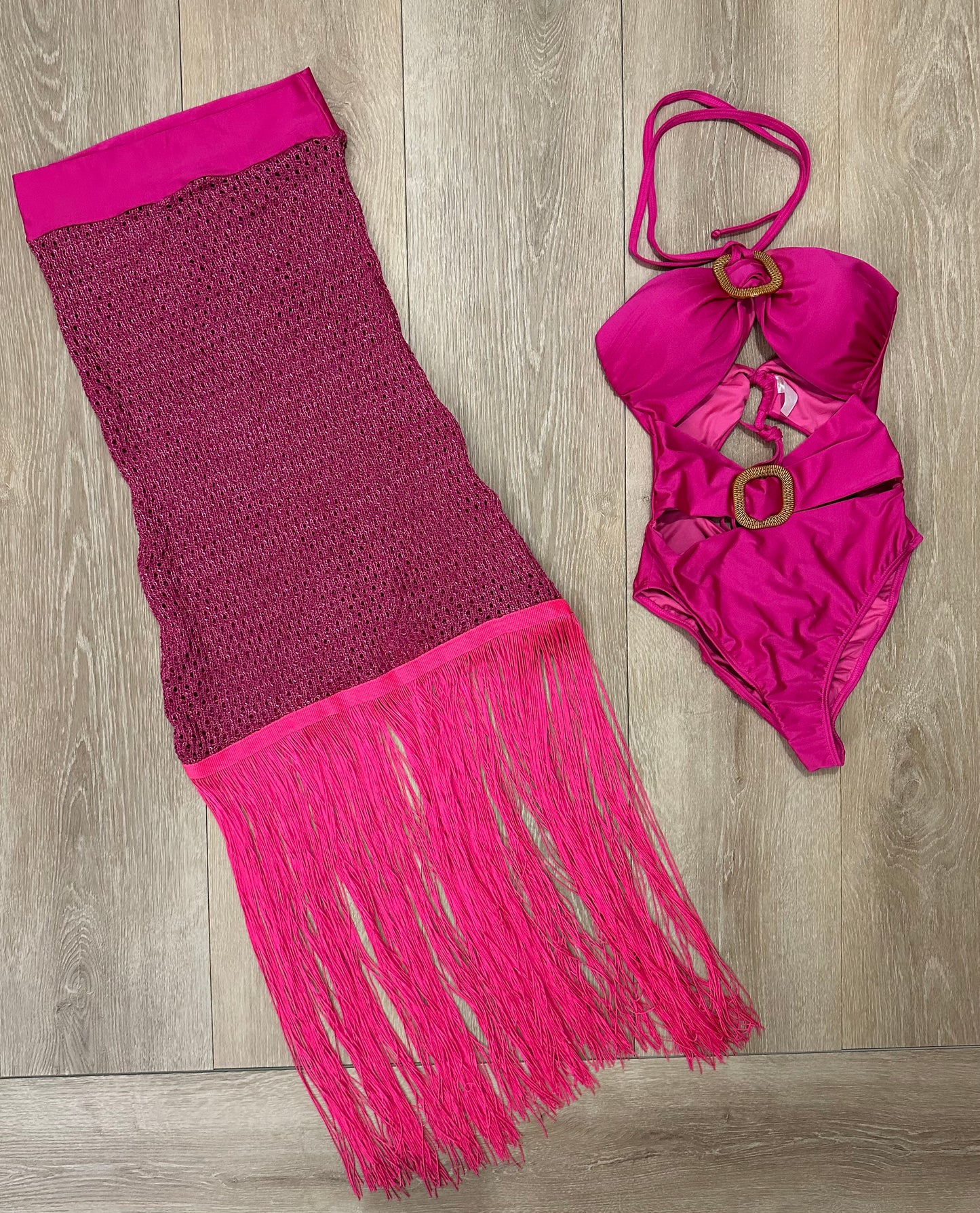 Set de traje de baño fucsia