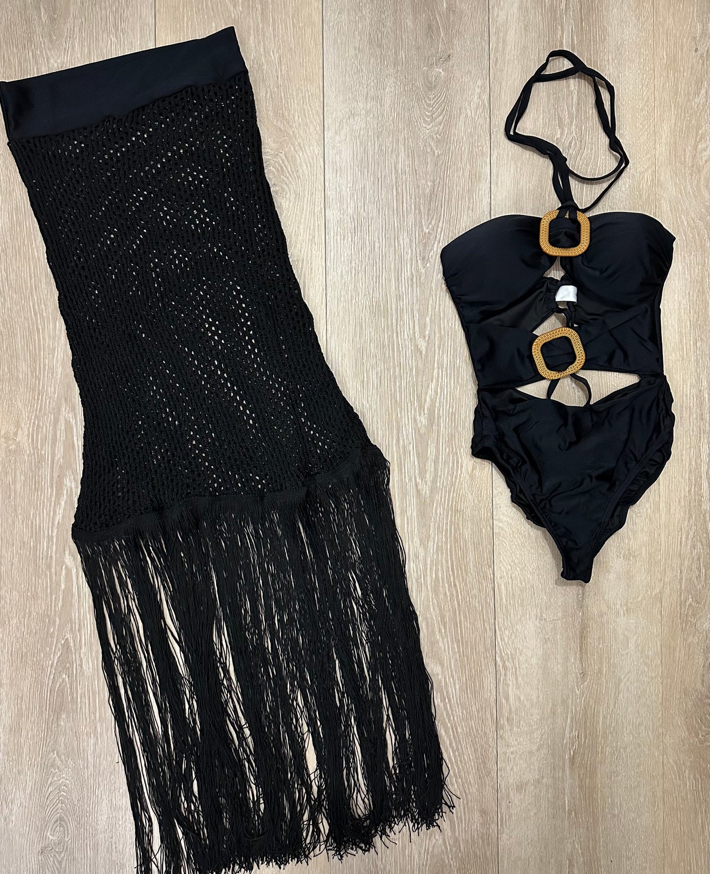 Set de traje de baño negro